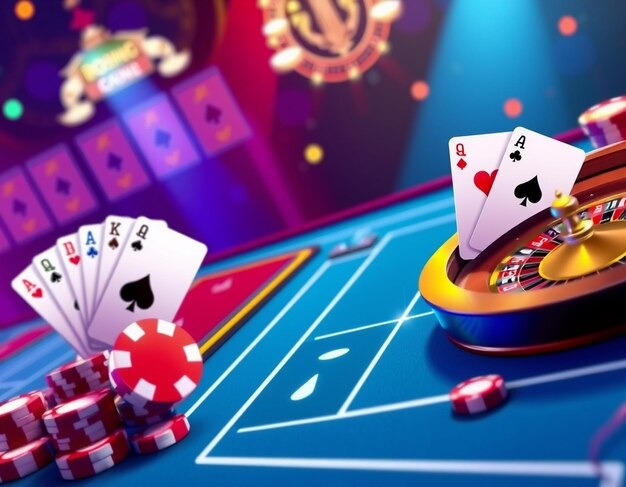 Professional live-dealer studio with HD camera setup