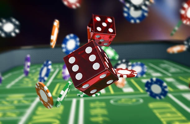 Sic Bo table with dice cup and result display